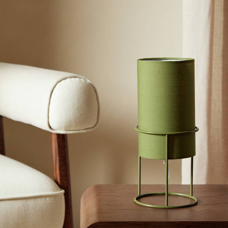 Argos Home Column Table Lamp - Green 0