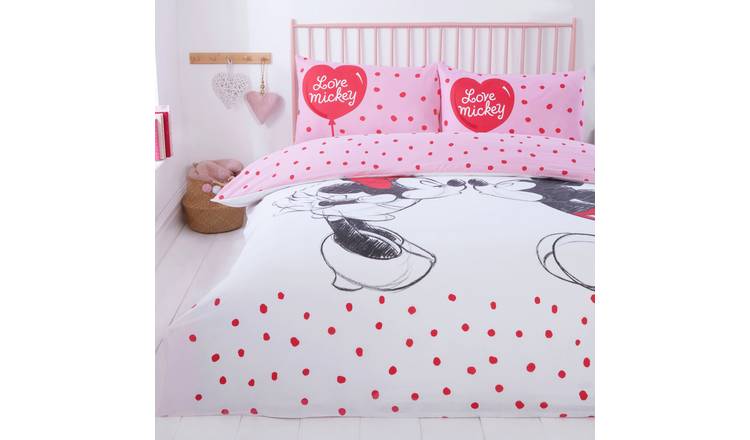 Disney Cotton Mickey & Minnie Kids Bedding Set - Double