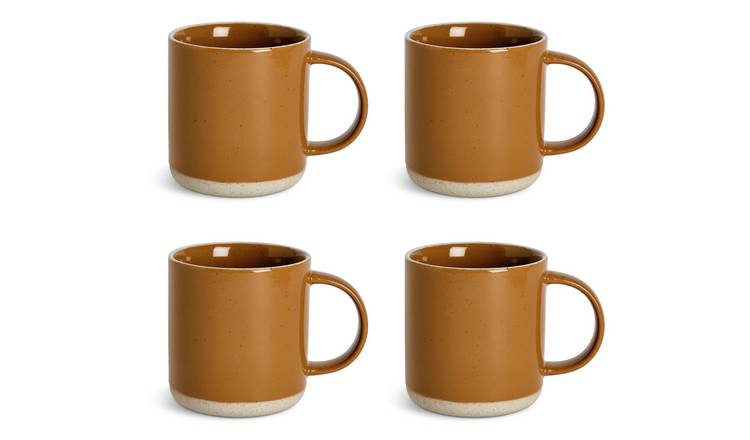 Habitat Set of 4 Mugs - Brown