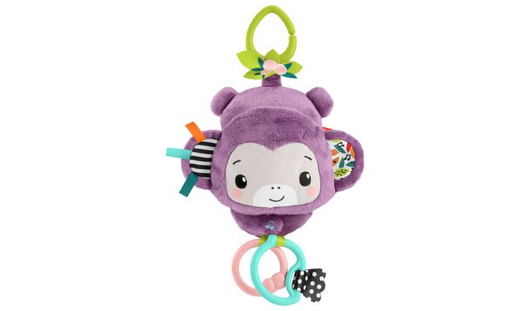 Fisher-Price Sing & Go Purple Monkey Plush Sensory Toy 