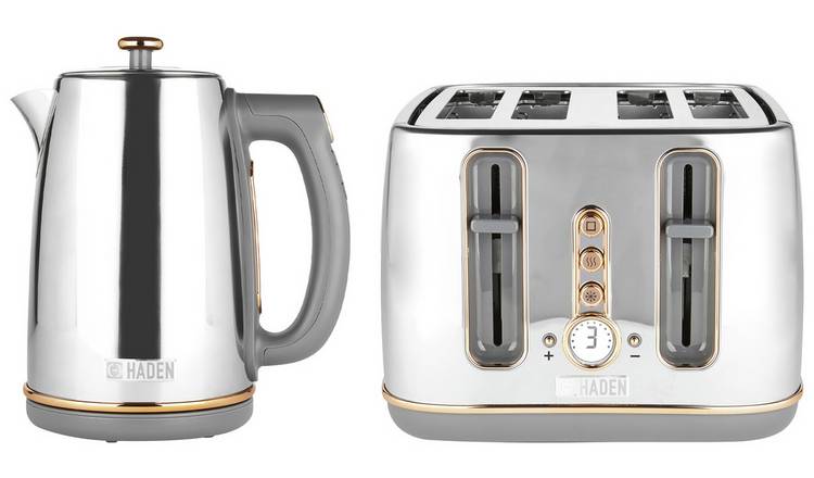 Haden 206817 Dorchester Kettle & 4 Slice Toaster - Chrome