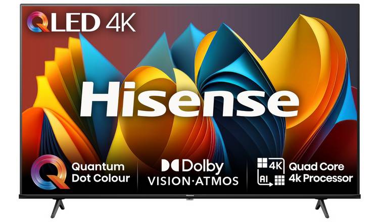 Hisense 58 Inch 58E7NQTUK Smart 4K UHD HDR QLED Freely TV