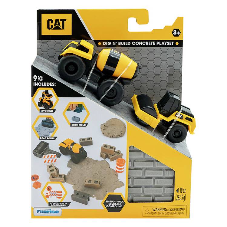 Cat Dig N' Build Concrete Playset 10 Oz 0