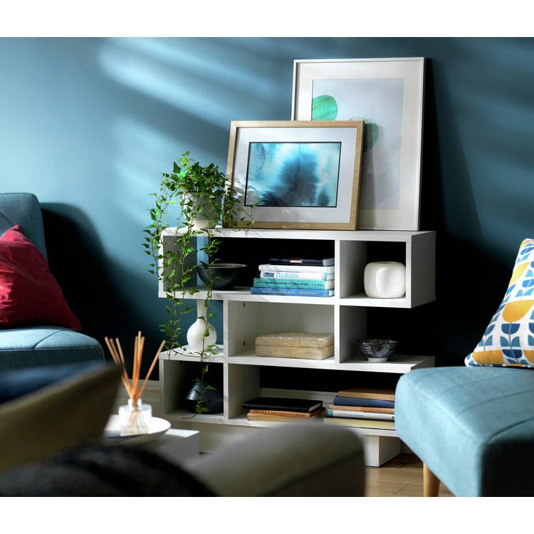 Argos Home Cubes Short Shallow Shelving Unit - White 0