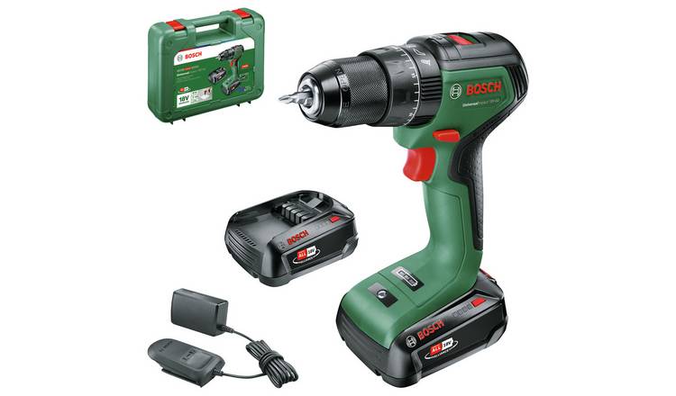 Bosch Cordless Hammer Drill Driver with 2x 18V Batteries