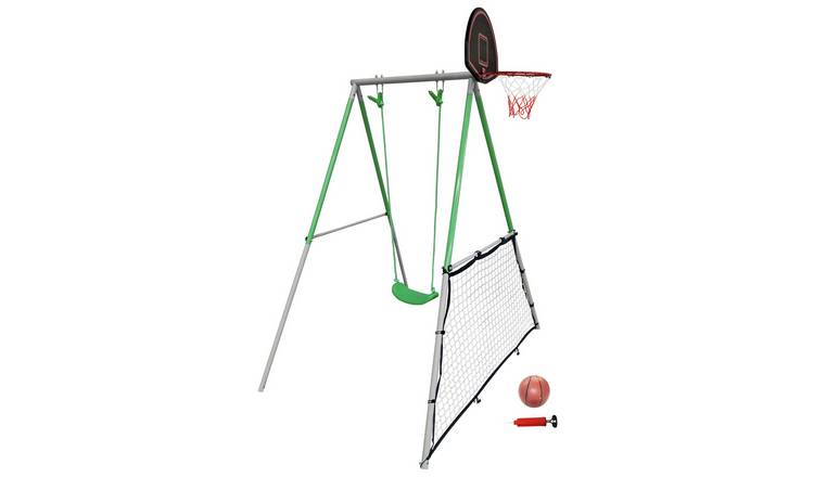 Sportspower Swing with Rebound Net and Basketball Hoop