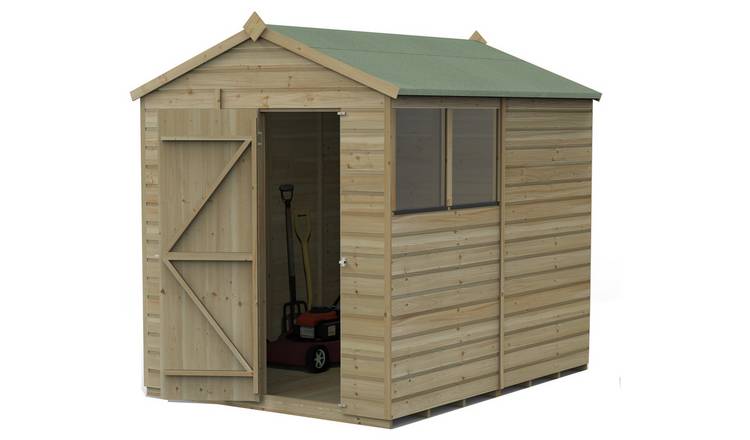 Forest Beckwood Shiplap 2 Windows Apex Shed - 6 x 8ft