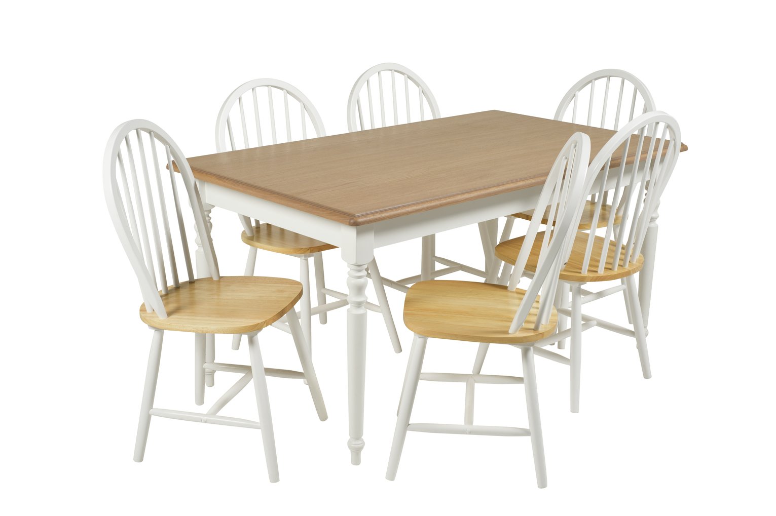 Argos Home Le Marais Oak Veneer Table & 6 Kentucky Chairs Review