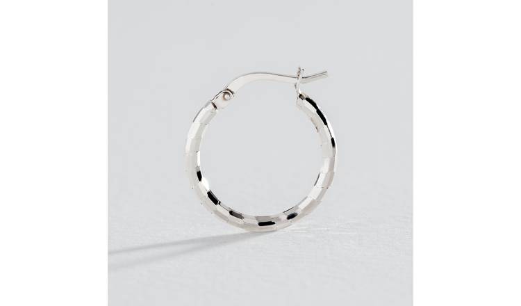 Argos silver earrings hoops sale