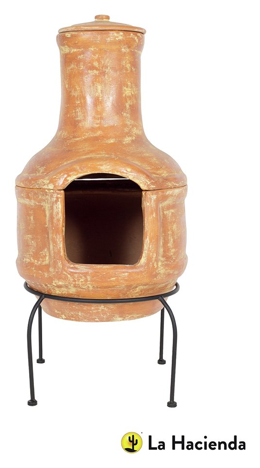 La Hacienda Large Clay Chimenea and Grill