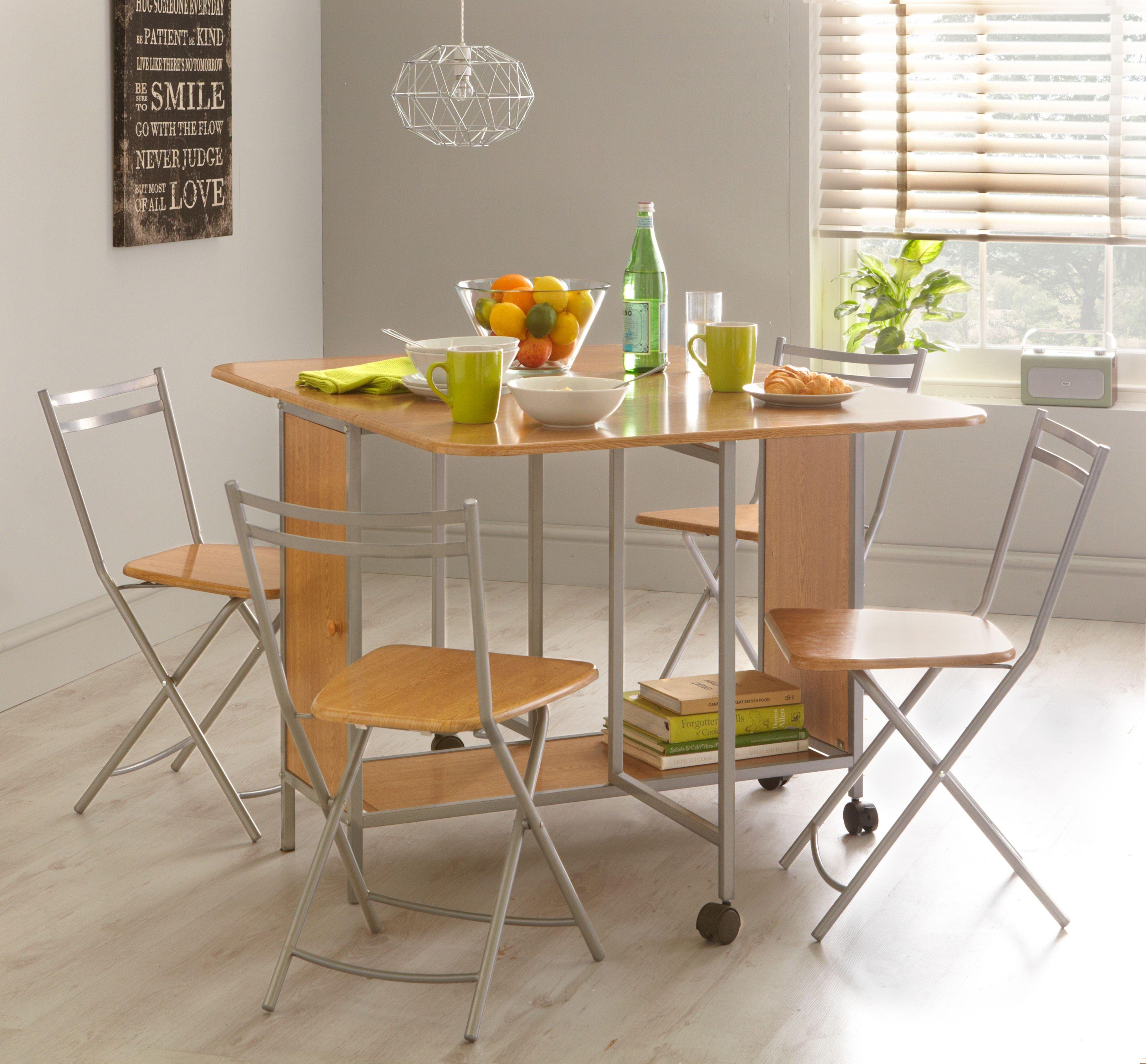 Argos Home Ext Rectangular Dining Table & 4 Folding Chairs Reviews