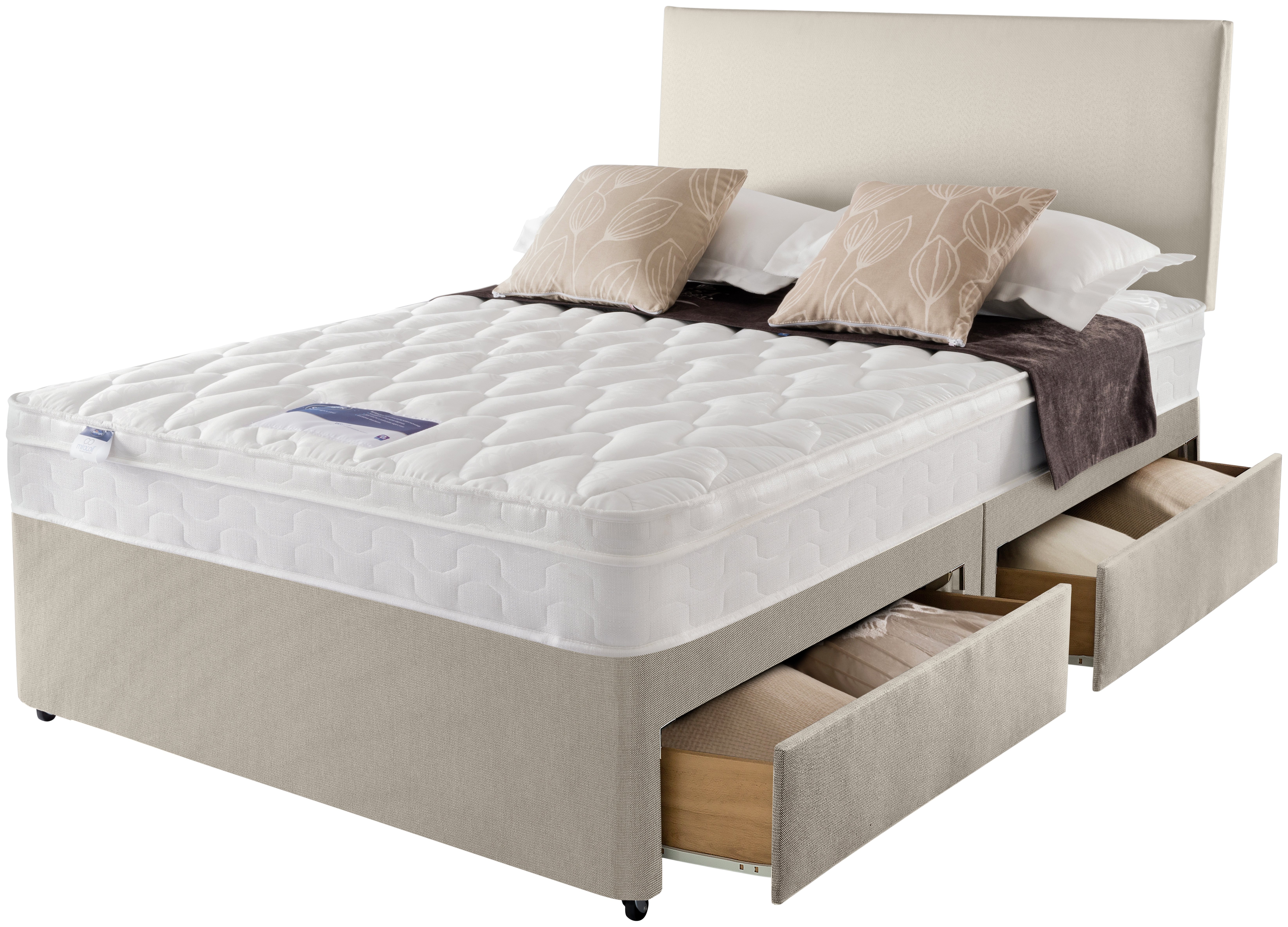 Silentnight Auckland Natural Small Double 4 Drw Divan Bed Review