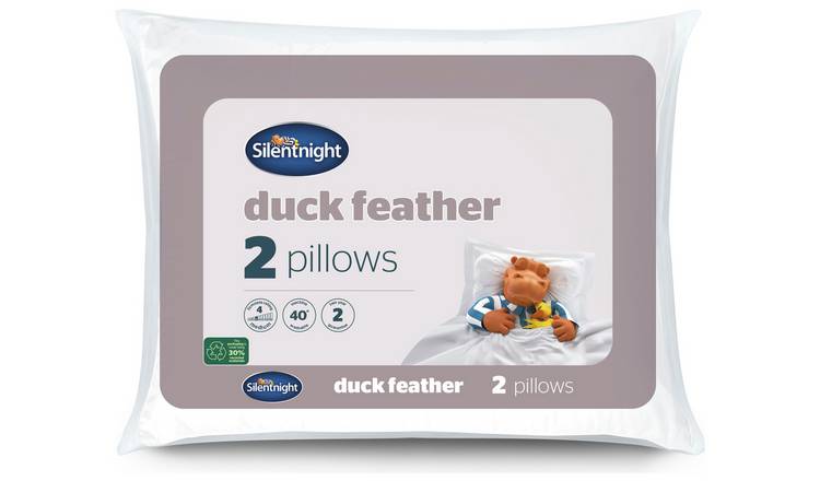 Silentnight Duck Feather Medium/ Soft Pillow - 2 Pack
