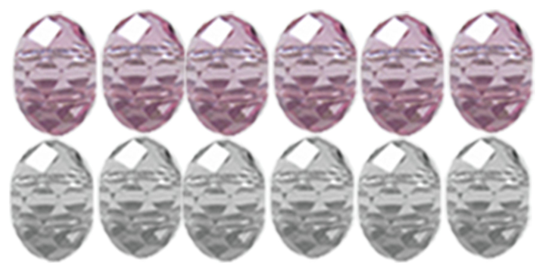 Miss Glitter Kids Faceted Pink Beads Assortment - Set of 12. Review