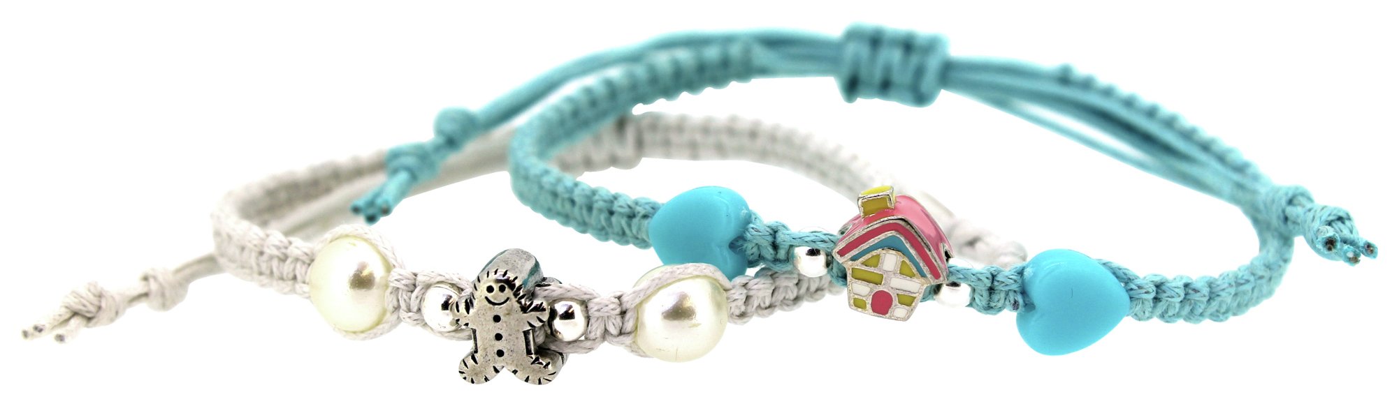 Miss Glitter S.Silver Kids Blue Shambala Bracelets - 2.