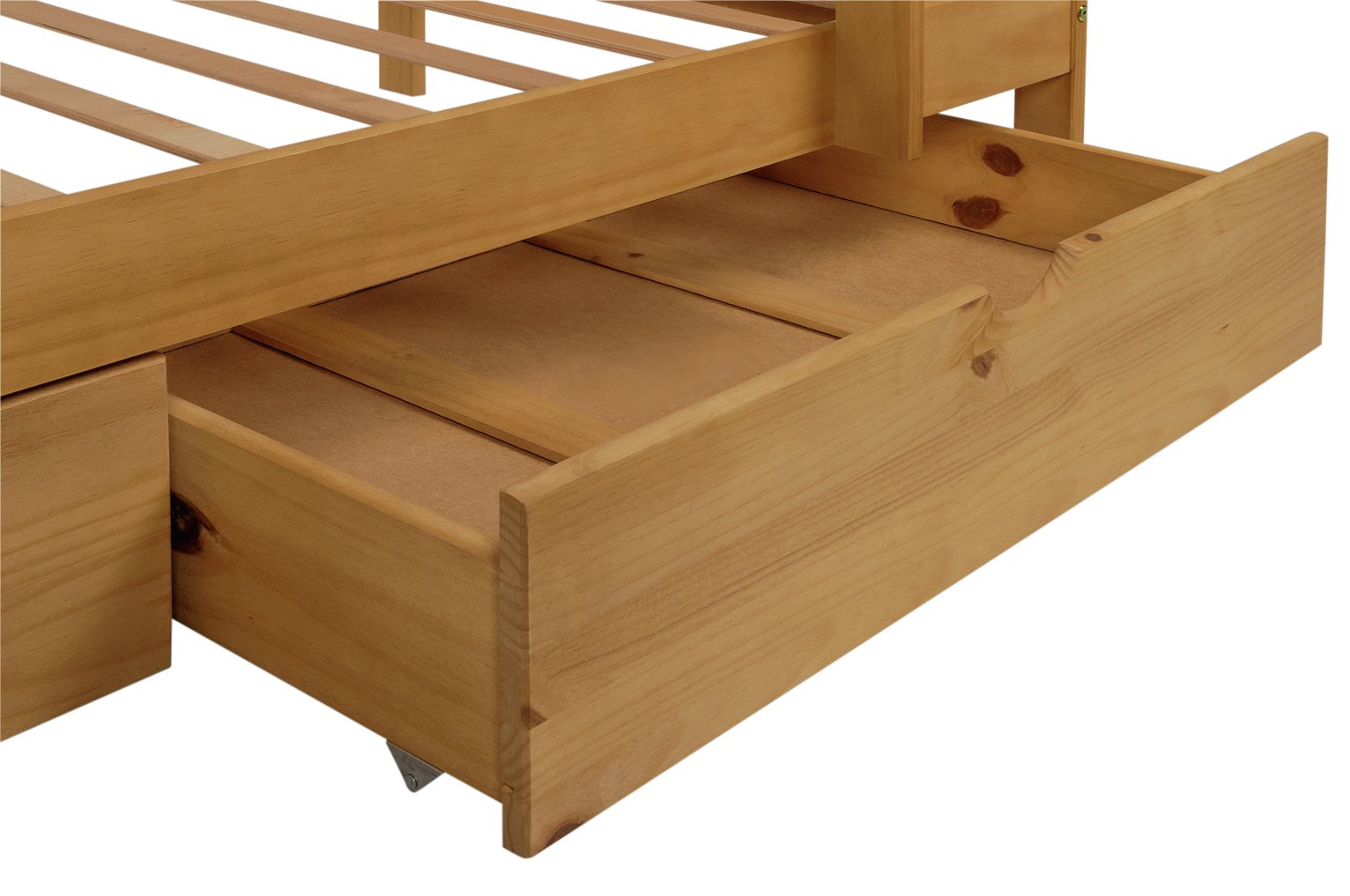 Argos Josie Single Bunk Bed with Drawers &2 Ashley MattressesPine