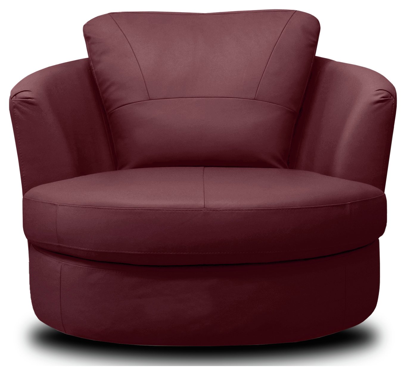 Argos Home Milano Leather Swivel Chair - Burgundy