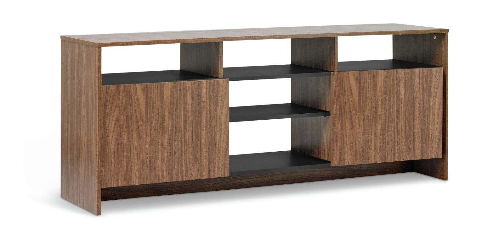 Habitat Turin 2 Door TV Unit - Black & Walnut Effect