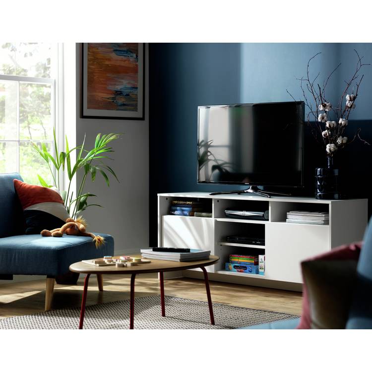 Habitat Turin 2 Door TV Unit - Black & Walnut Effect 0