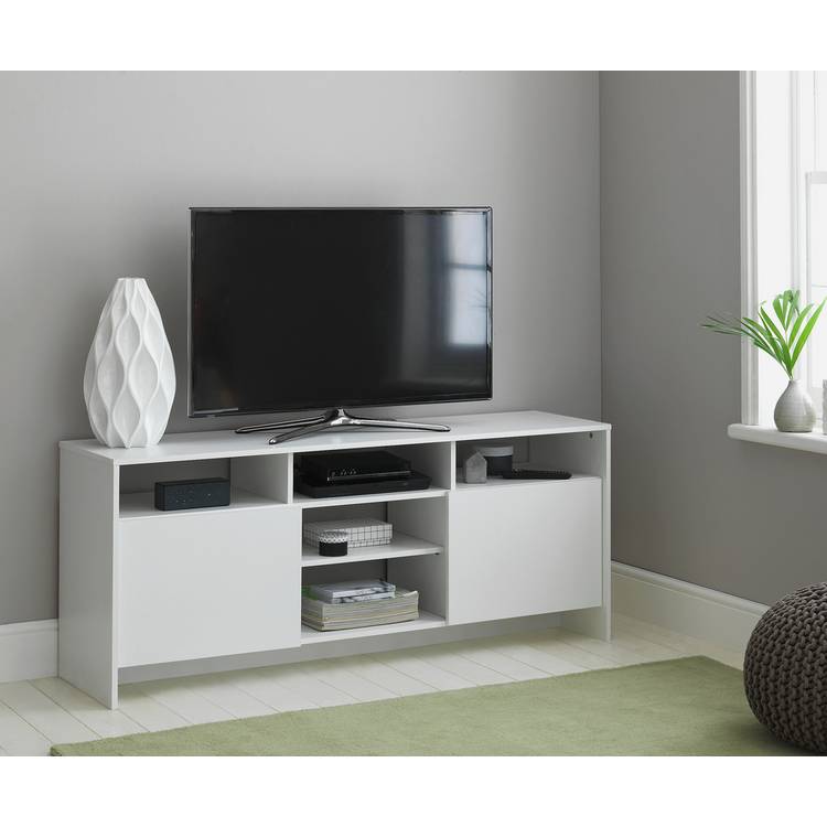 Habitat Turin 2 Door TV Unit - Black & Walnut Effect 0