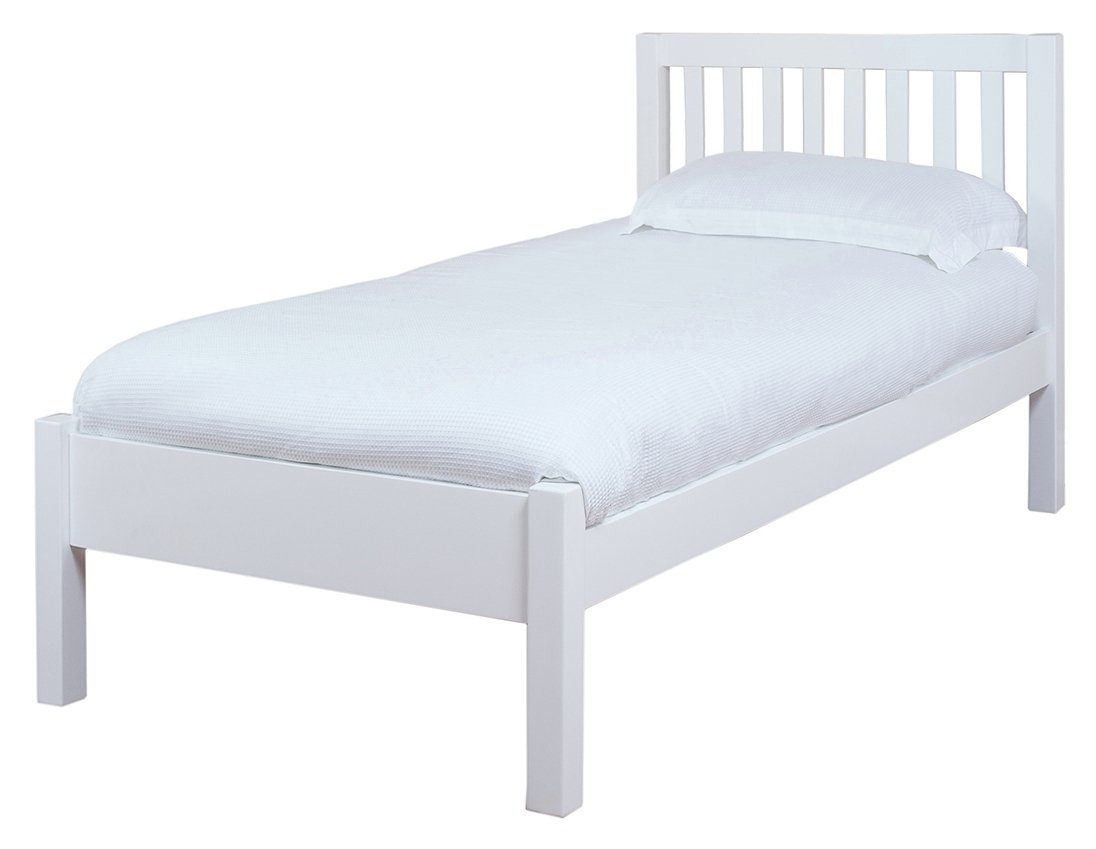 cheap white single bed frame