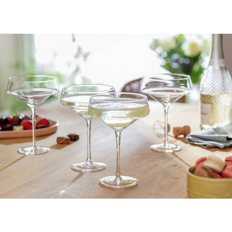 Habitat Sahara Set of 4 Champagne Coupe Glasses 0