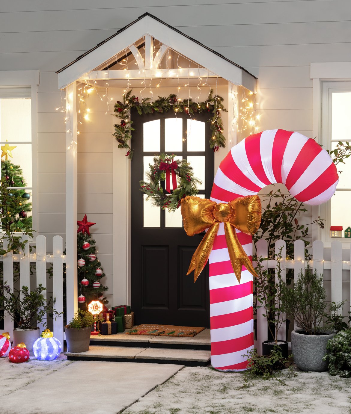 Argos Home Christmas Inflatable Candy Cane Decoration