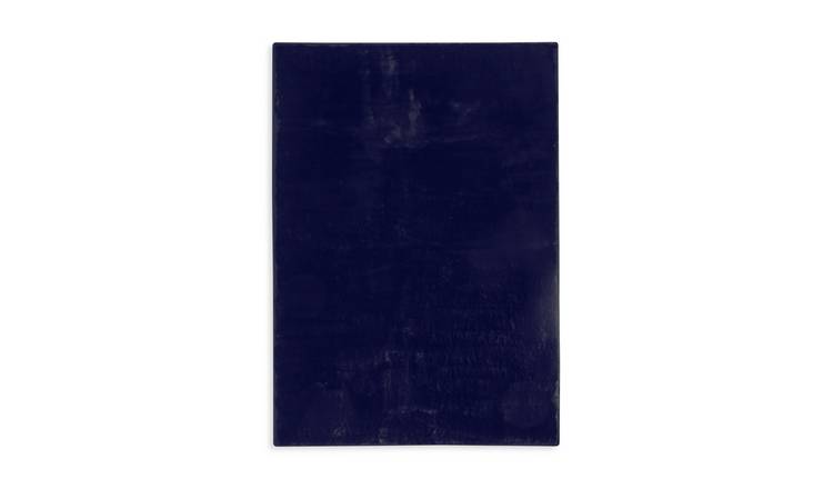 Habitat Cosy Soft Navy Short Pile Rug - 170x120cm