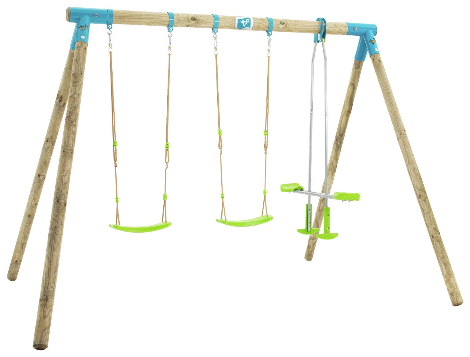 Image of TP Toys TP Wooden Triple Swing Set and Glider