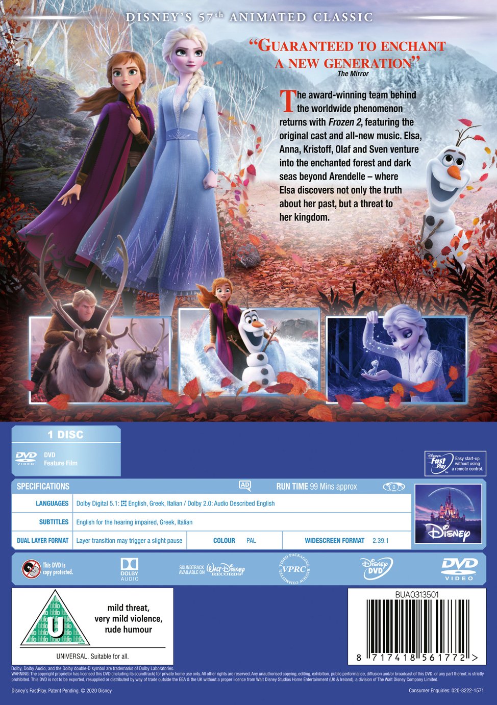 Frozen 2 DVD Review