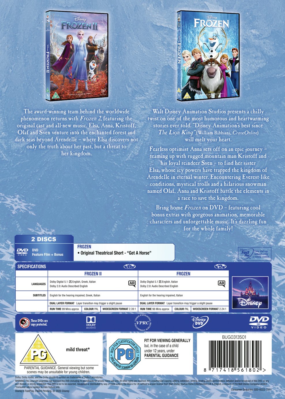 Frozen & Frozen 2 DVD Box Set Review