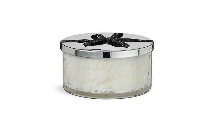 Habitat XL White Confetti Candle - Geranium & Pear