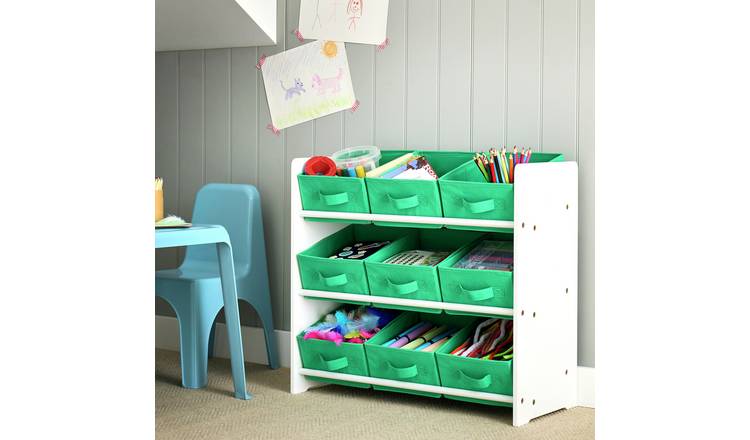 Argos Home Kids 3 Tier Basket Storage Unit - Green