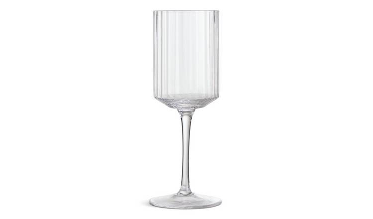 Habitat Wide Ribbed Set of 4 Wine Glass