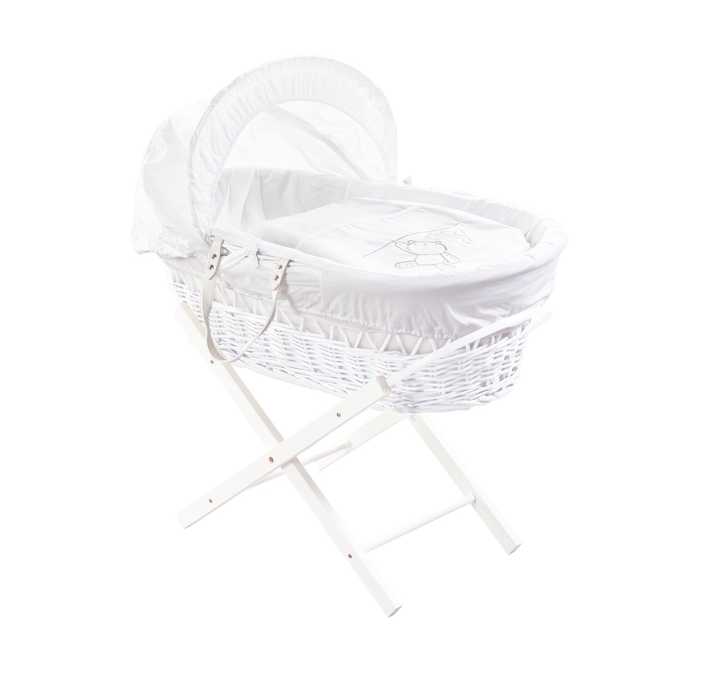 Teddy Wash White Wicker Moses Basket with Stand Review