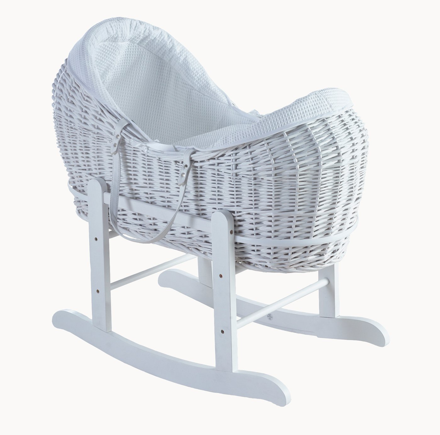 white waffle moses basket