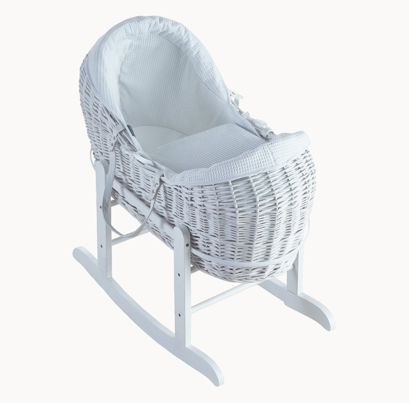 White Waffle Wicker Pod Basket and Rocker Review