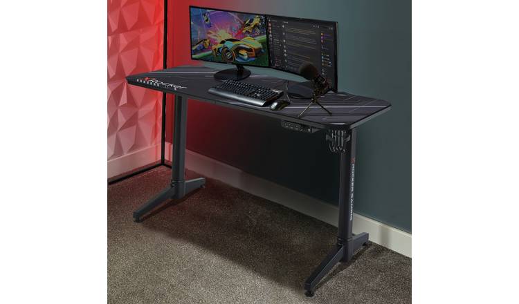 X Rocker Stratos Adjustable Office Desk - Black