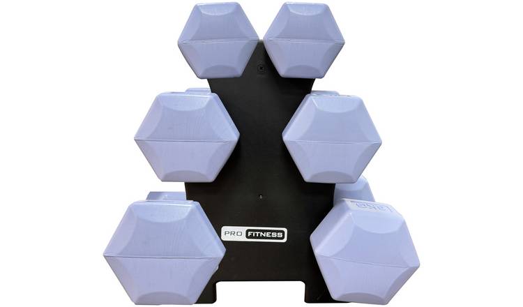 Pro Fitness Vinyl Dumbbell Tree - 12Kg