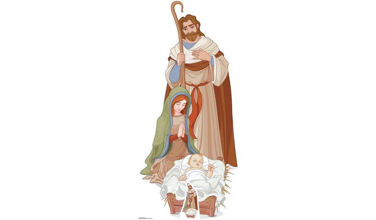 Star Cutouts Nativity Scene Cardboard Cutout