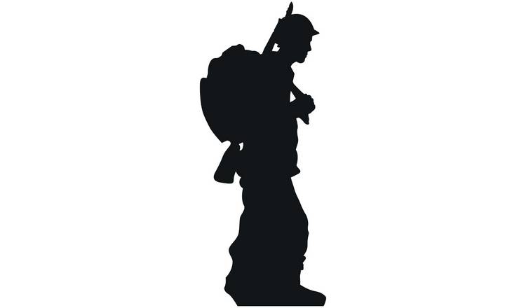 Star Cutouts Soldier Silhouette Cardboard Cutout