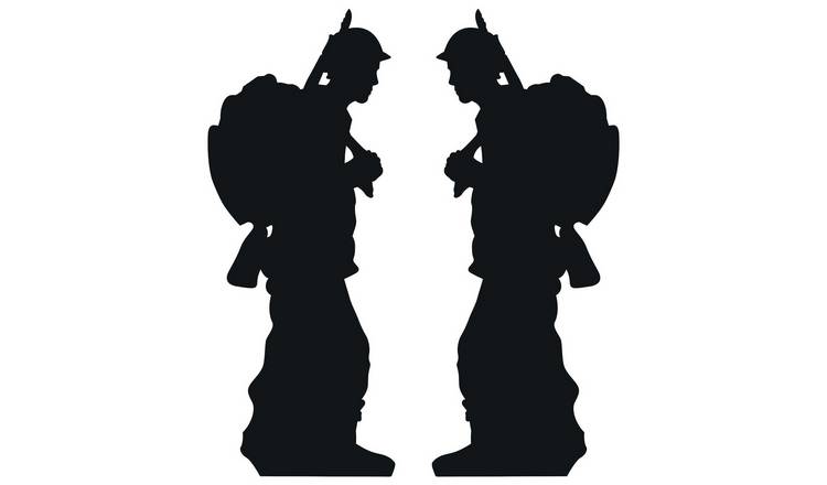Star Cutouts Solider Silhouette Double Pack Cardboard Cutout