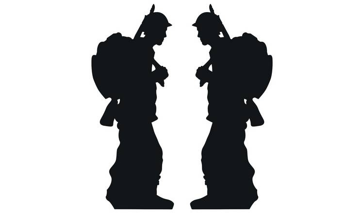 Star Cutouts Solider Silhouette Double Pack Cardboard Cutout