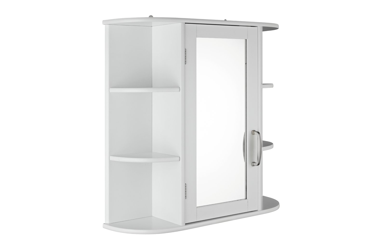 Argos Home Mirrored Cabinet with Shelves - White