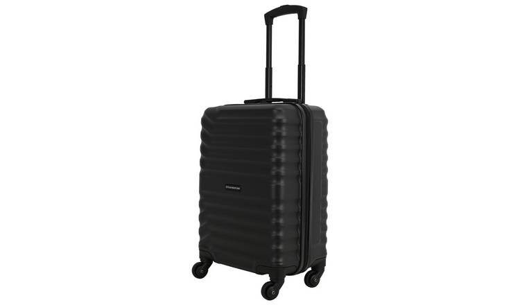 Featherstone 4 Wheel Hard Suitcase - Cabin, Black