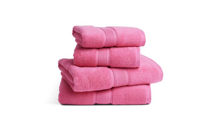 Habitat Cotton Supersoft 4 Piece Towel Bale - Raspberry