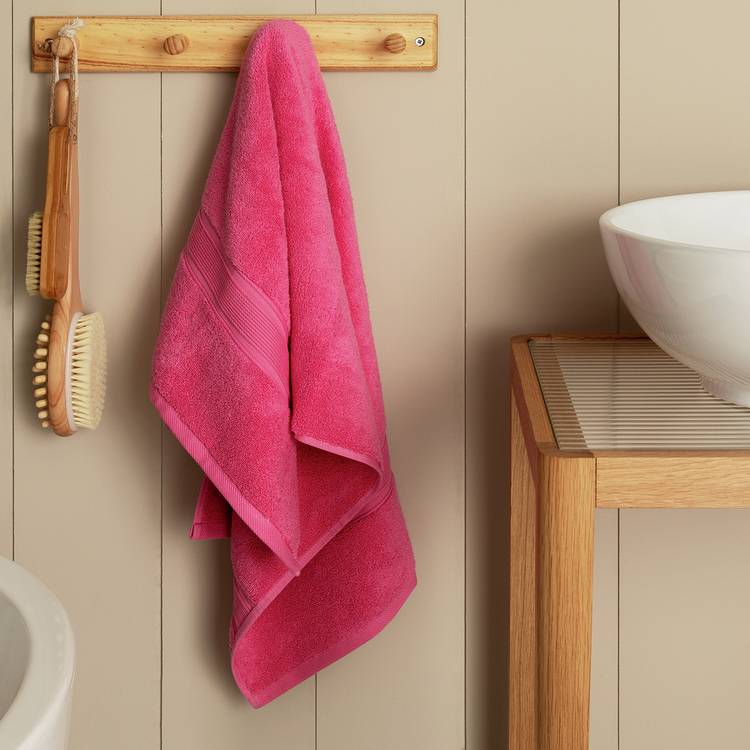 Habitat Cotton Supersoft Hand Towel - Raspberry 0