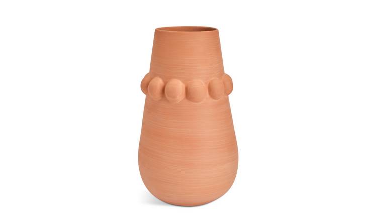 Habitat Large Beaded Terracotta Vase