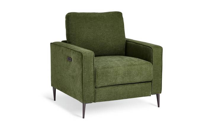 Habitat Kendric Fabric Recliner Armchair - Green