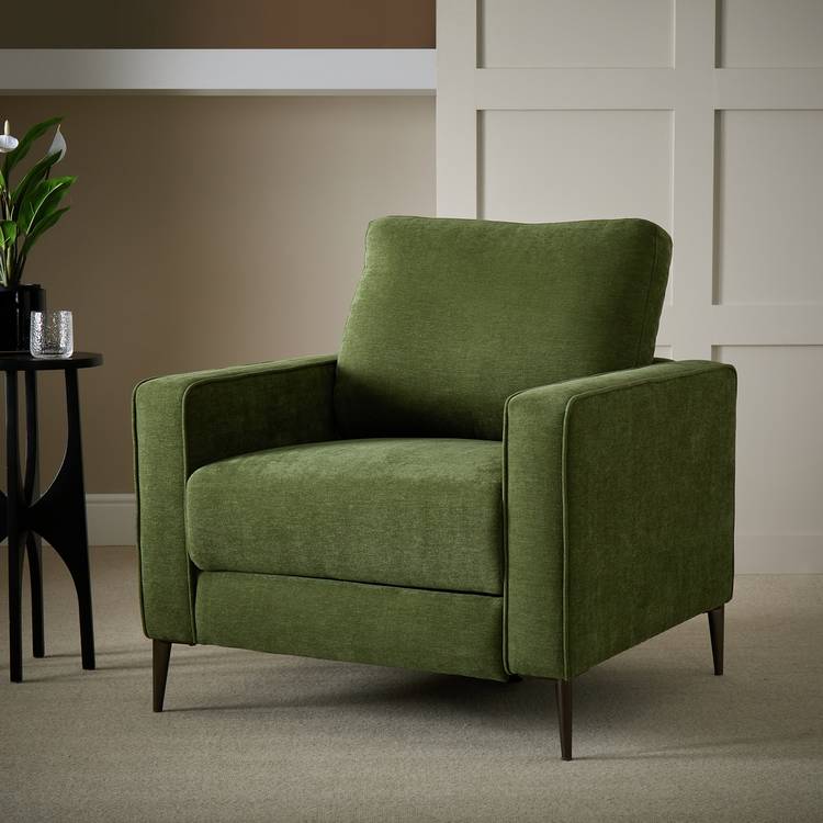 Habitat Kendric Fabric Recliner Armchair - Green 0